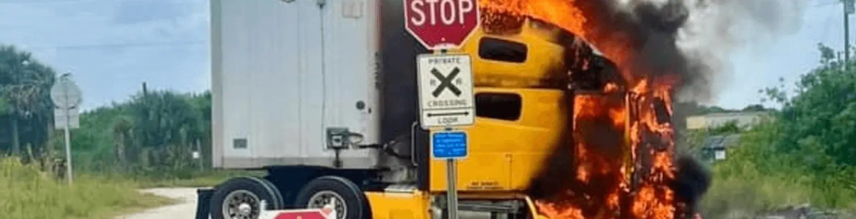 Semi truck vs Amtrak train